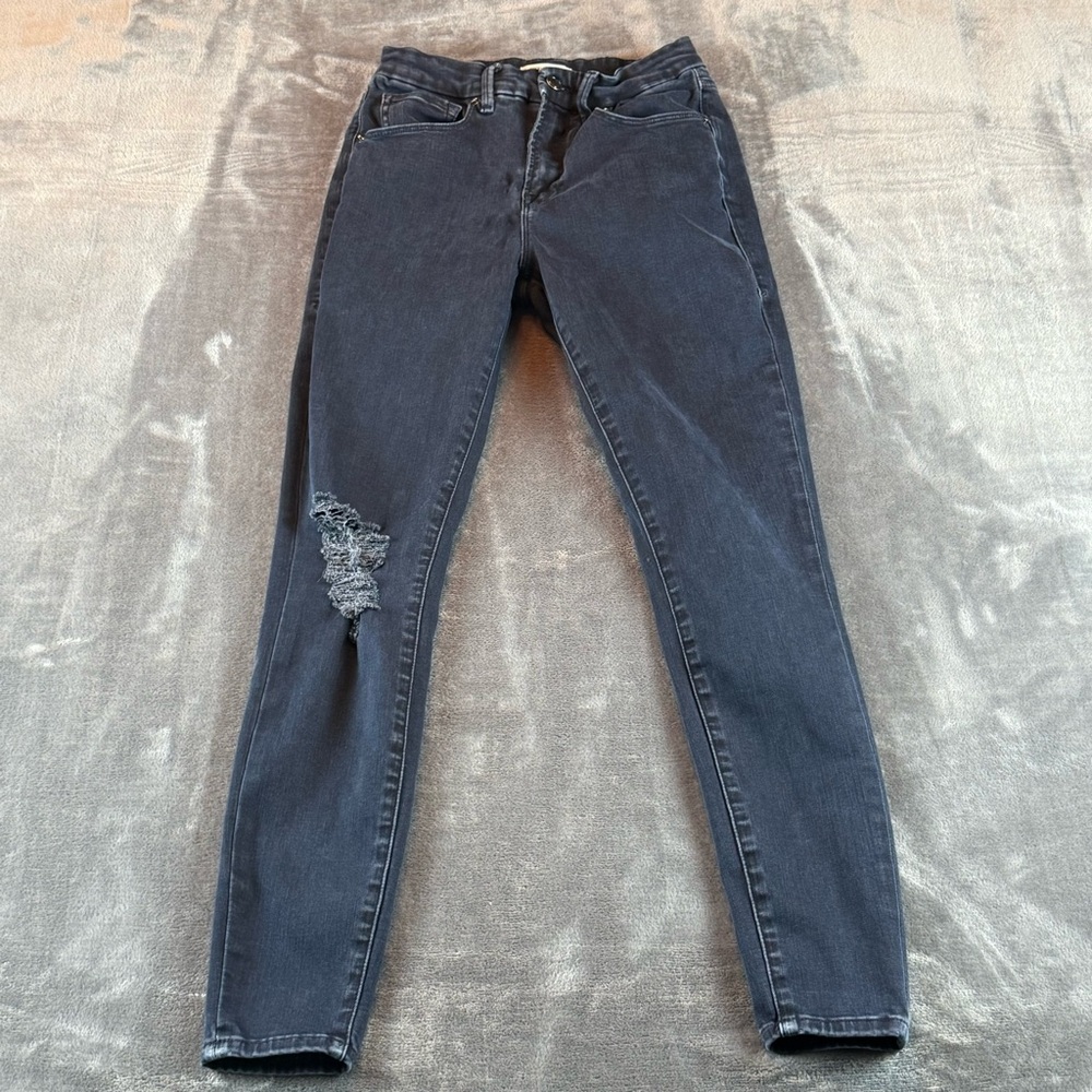 Good American Women's‎ Jeans Size 4/27 Good Legs Skinny High Rise Distressed